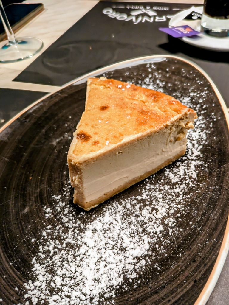 Menu of Restaurants in Zaragoza, Carnívoro Restaurante Zaragoza, Tarta de queso crema de Rua Vieja