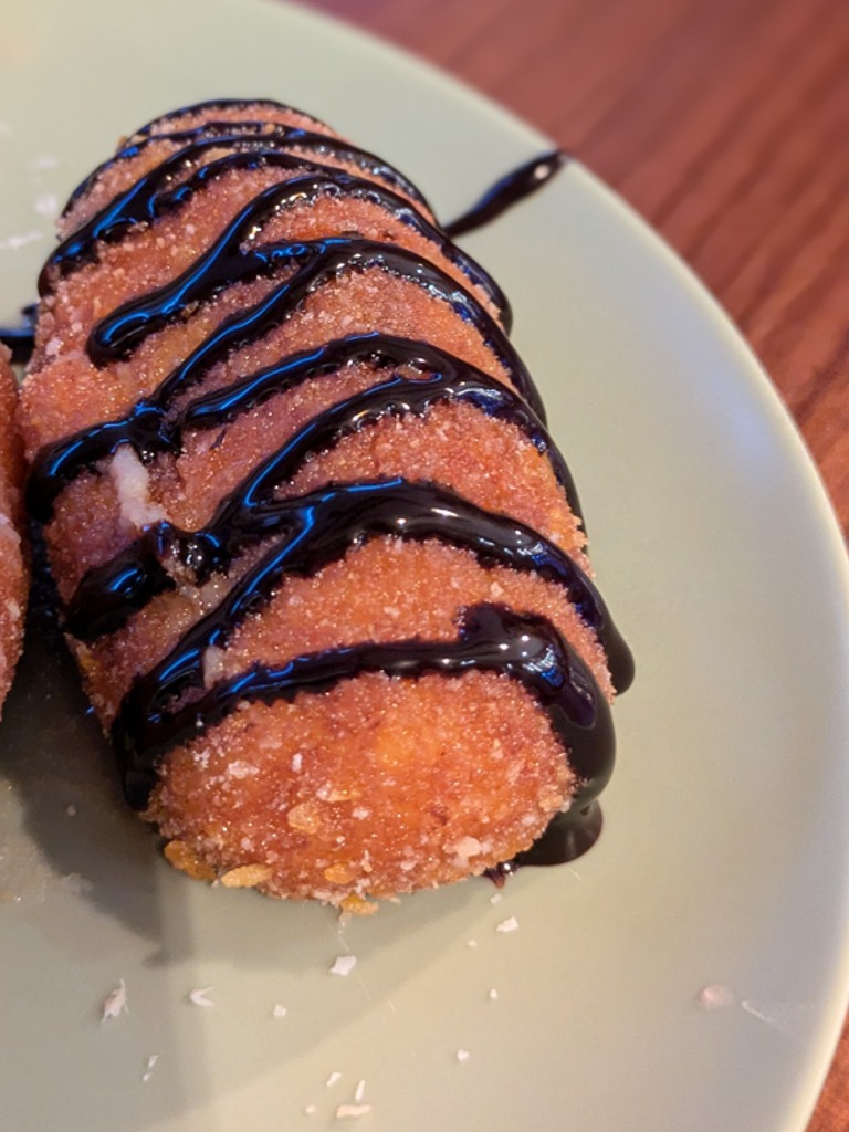 Carta de Restaurantes en Zaragoza, La Jaula de Grillos, Croqueta de bacon y chocolate