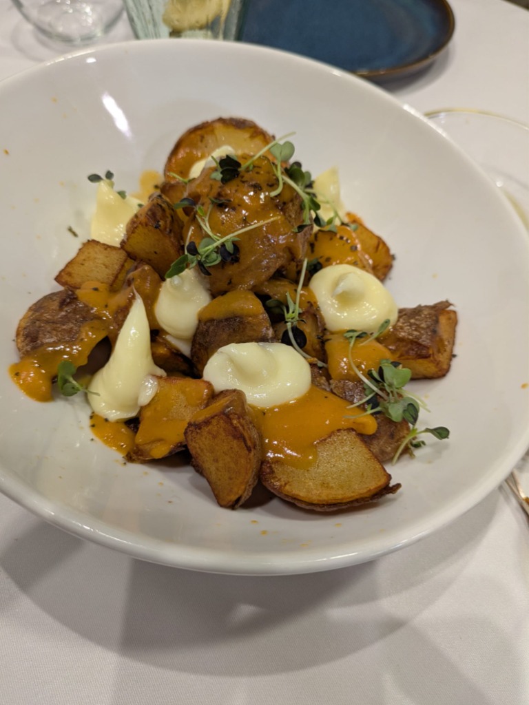 Menu of Restaurants in Zaragoza, Restaurante Empeltre, Papas empeltre